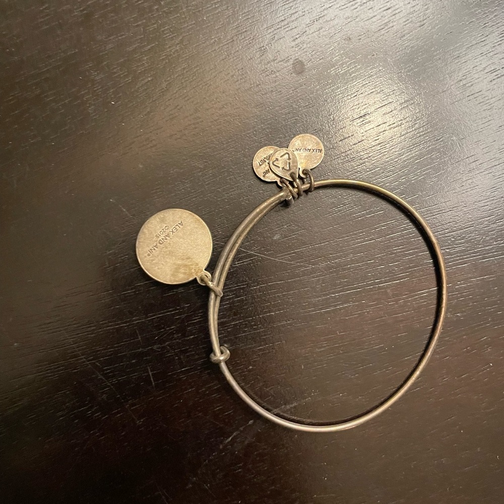 Silver Alex and Ani Everything happens for a reason bracelet-used